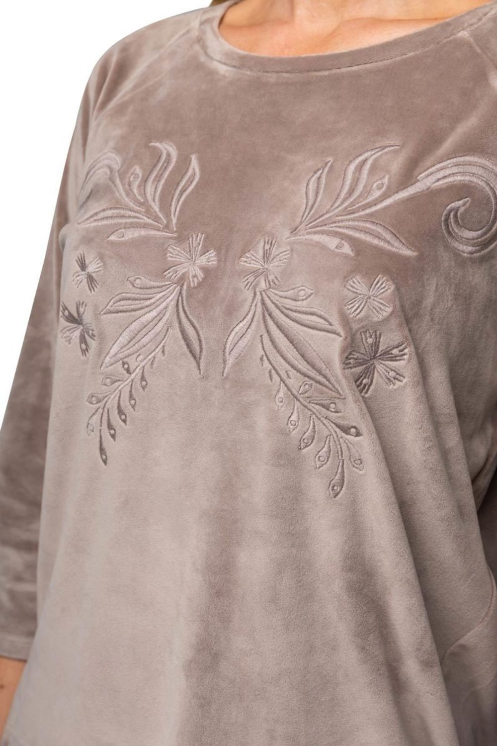 Спортивный костюм с объёмной вышивкой (Размер: L) (Цвет: синий)