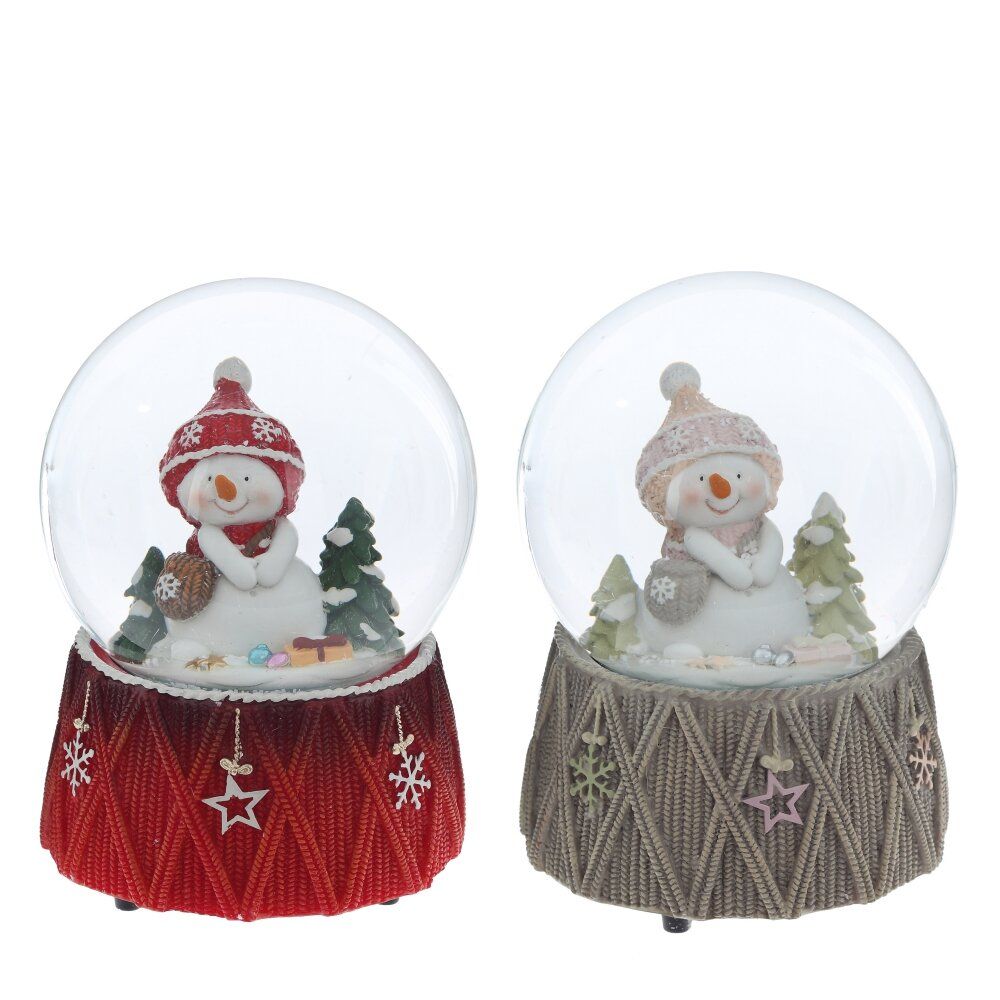 GAEM Фигурка декоративная "Снеговик" в стекл шаре (ключ,муз), D 10 см, L10 W10 H14 см, 2в.
