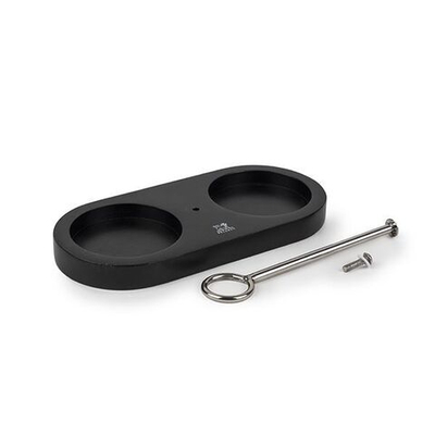 Черная бамбуковая подставка для 2 мельниц для специй «Линия» (Цвет: черный)