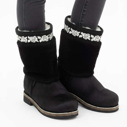 Унты детские из мутона и замши