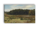 "Река на опушке леса", Шишкин Иван Иванович, картина (репродукция)