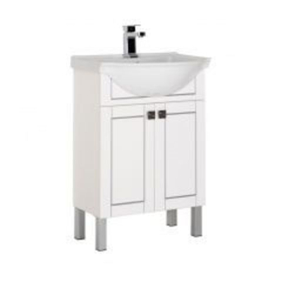 Тумба с раковиной Aquanet Честер 60 белый/серебро