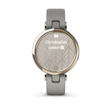 Умные часы Garmin Lily кремово-золотой безель, серый корпус Braloba и итальянский кожаный ремешок