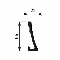 Молдинг Ecopolymer, 65x22 мм