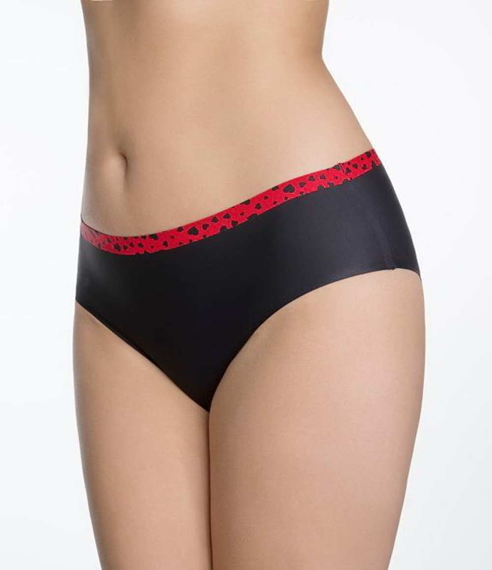 Трусики-слипы Beltie Amore (Размер: L) (Цвет: черный с красным)