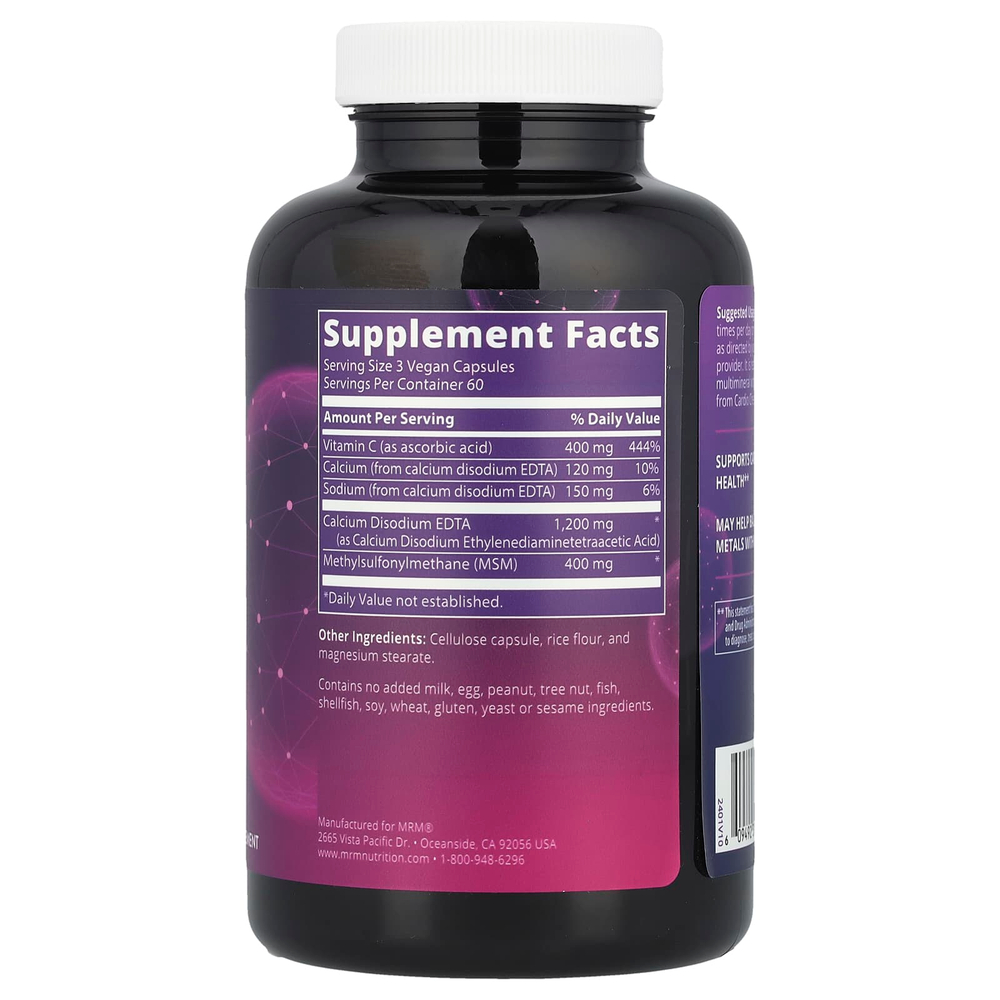 MRM Nutrition, Cardio Chelate с ЭДТК, 180 веганских капсул