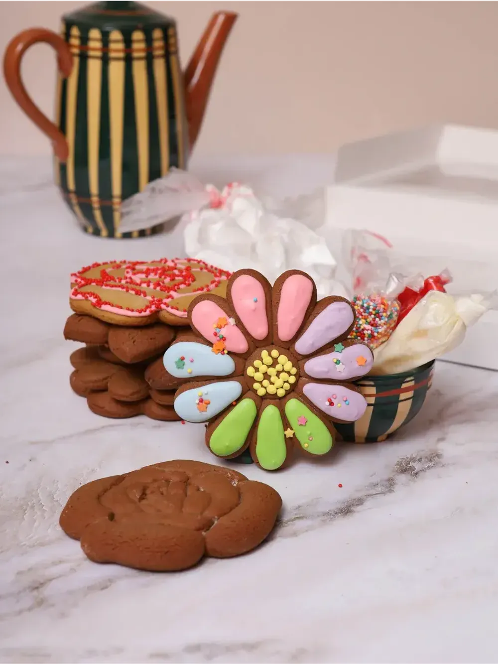 Набор для росписи "Цветы" из шоколадного теста