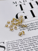 Заглушка для серег с золотистым ободком