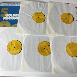 Винтажная виниловая пластинка LP Сборник 5 Golden Records (USA 1970) (Perry Como, Henry Mancini, Cole Porter) Золотые Хиты 20-60ых