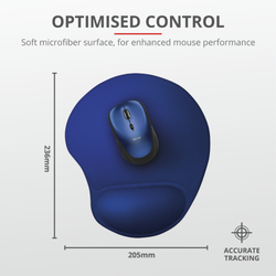 Коврик для мыши Trust 20426 с подушкой для запястья синий BigFoot | Мыши