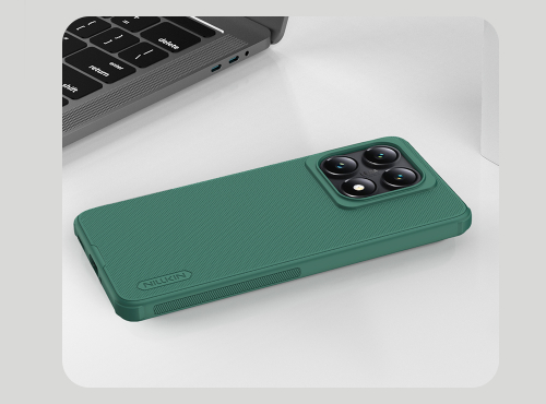 Усиленный чехол зеленого цвета (Dark Green) от Nillkin для Xiaomi 14T Pro, серия Super Frosted Shield Pro