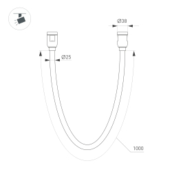 Светильник ART-APRIORI-TUBE-ELASTIC-R38-L1000-12W Warm3000 (GD, 360 deg, 48V) (Arlight, IP20 Металл, (Arlight, IP20 Металл, 3 года) 049281