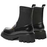 BELLE Cow Leather Ankle Boots 5cm Women"s Black, Burgundy