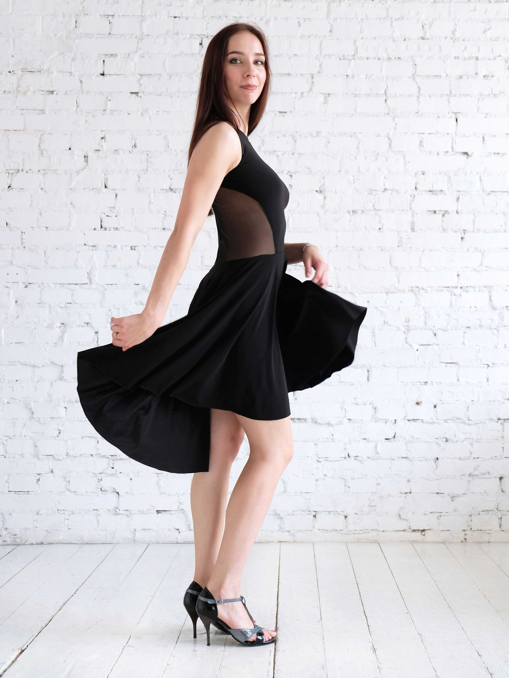 Платье для танцев с сеткой