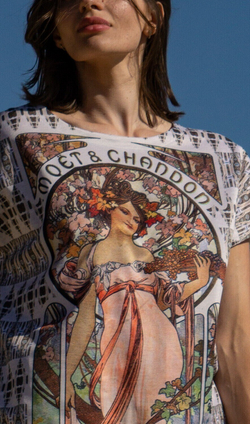 Футболка "Ар-нуво", по мотивам работ Альфонса Мухи