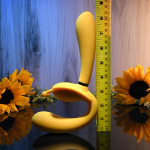 Желтый безремневой вибрострапон The Monarch - 23 см. (Цвет: желтый)