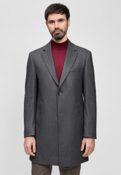 Мужское пальто (темно-серое) С34