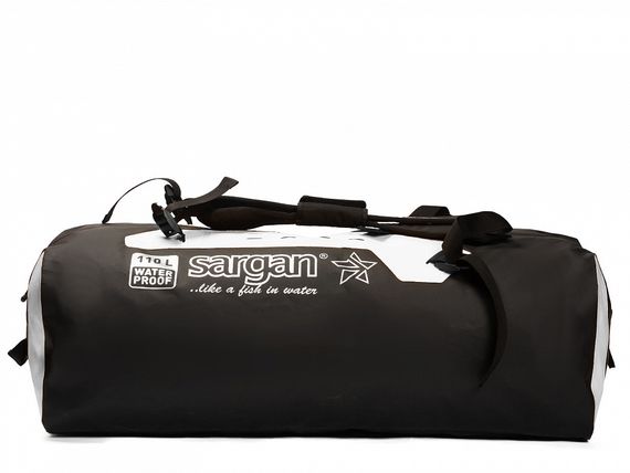 Гермо-Сумка-Рюкзак Sargan Прогрессор-110 герметичная молния 100%, вкладыш 110 л черный/белый