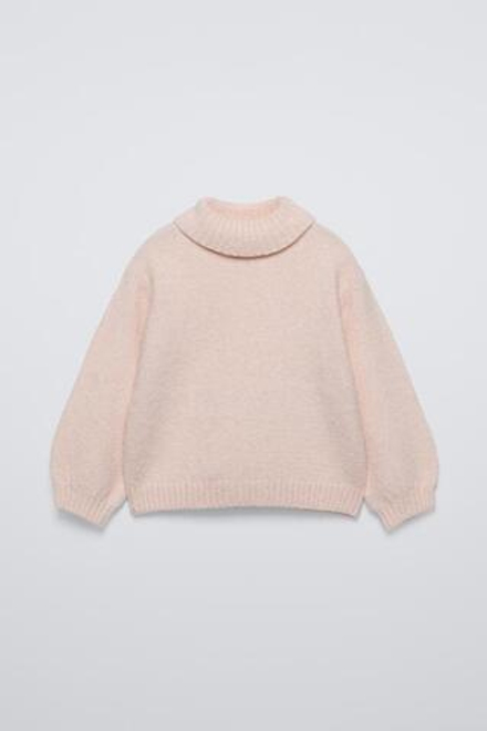 ZARA СВИТЕР С ВЫСОКИМ ВОРОТНИКОМ, ЦВЕТ РОЗОВОГО ДЕРЕВА