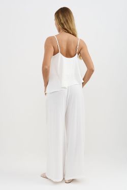Брюки палаццо свободного кроя белого цвета