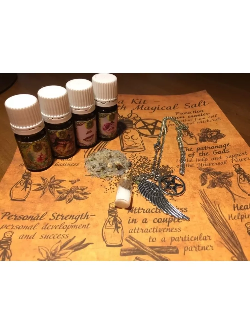 Магический кулон Очищение и Набор соли Привлекательность