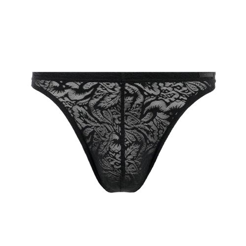 Мужские трусы стринги черные кружевные HOM Free Cut Lace 40-2886-0004