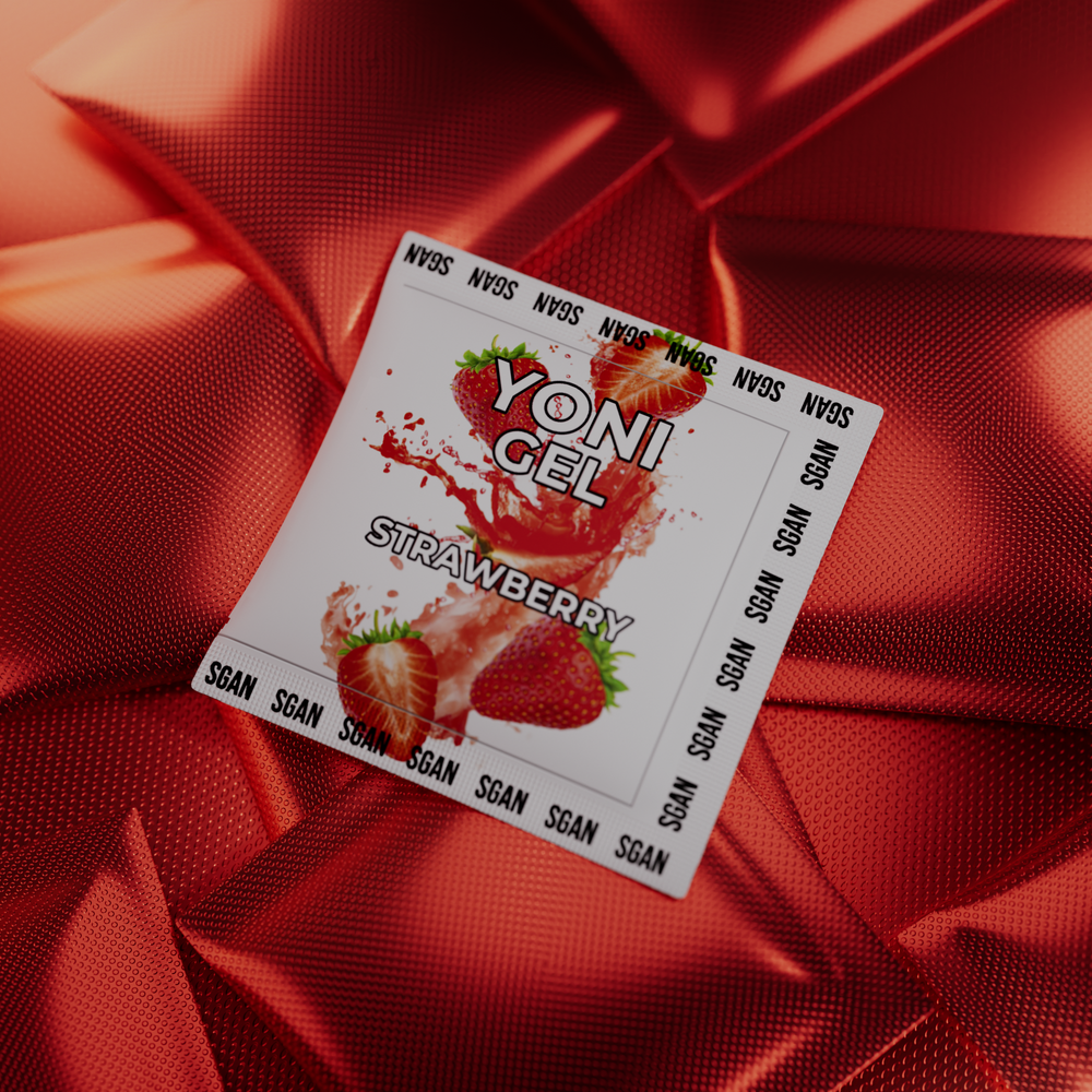 САШЕ Лубрикант для орального секса SGAN YONI GEL со вкусом клубники, 5 мл