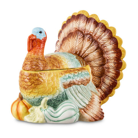 Банка для печенья 23х25см Decor de table Осенние дары Рождественская индюшка