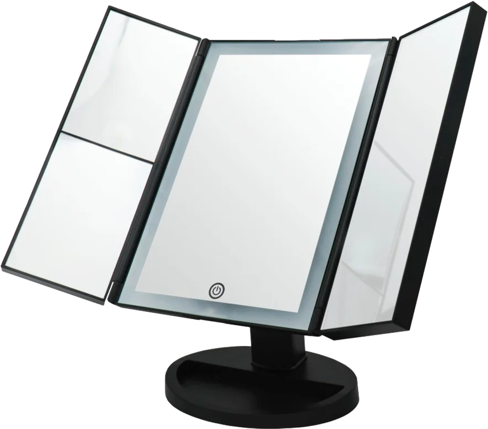 Зеркало косметич. настольное RIDDER Vivian M 1х/2х/5х-увелич. LED сенсор USB чёрный