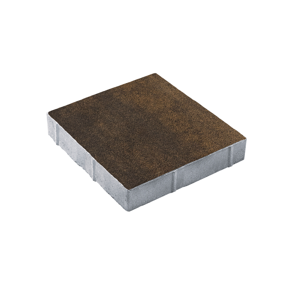 Тротуарная плитка КВАДРАТ 400х400 мм - Листопад гранит Мокко