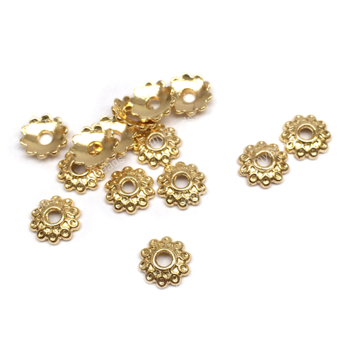 Шапочки для украшений "Свечка" 6х1.5 мм, позолота