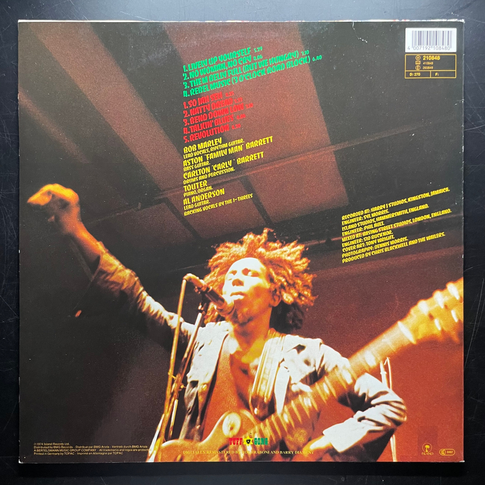 Bob Marley & The Wailers ‎– Natty Dread (Европа 1990г.)