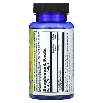 Витамин Е Nature's Life, Витамин E, 670 мг (1000 МЕ), 50 мягких таблеток
