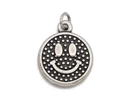 Подвеска "Смайлик" со стразами, 14мм