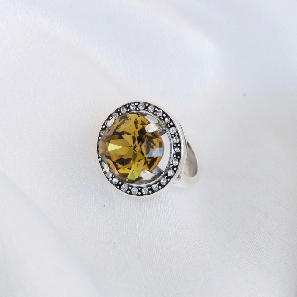 "Донна"  кольцо  в серебряном покрытии из коллекции "Милан" от Jenavi