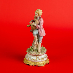 Винтаж: Фарфоровая мануфактура Capodimonte. «Пастух и цветочница»