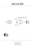Смеситель для душа Migliore Reversa 28202 золото