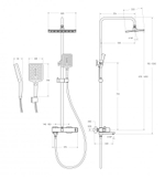 Душевая стойка BelBagno Ardente ARDENTE-VSCM-CRM 3 режима, хром