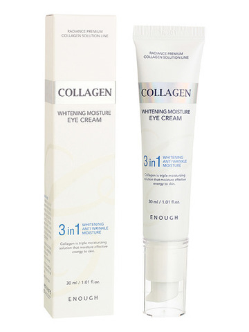ENOUGH Крем для кожи вокруг глаз с коллагеном осветляющий/Collagen Whitening Moisture Eye Cream 3in1, 30мл