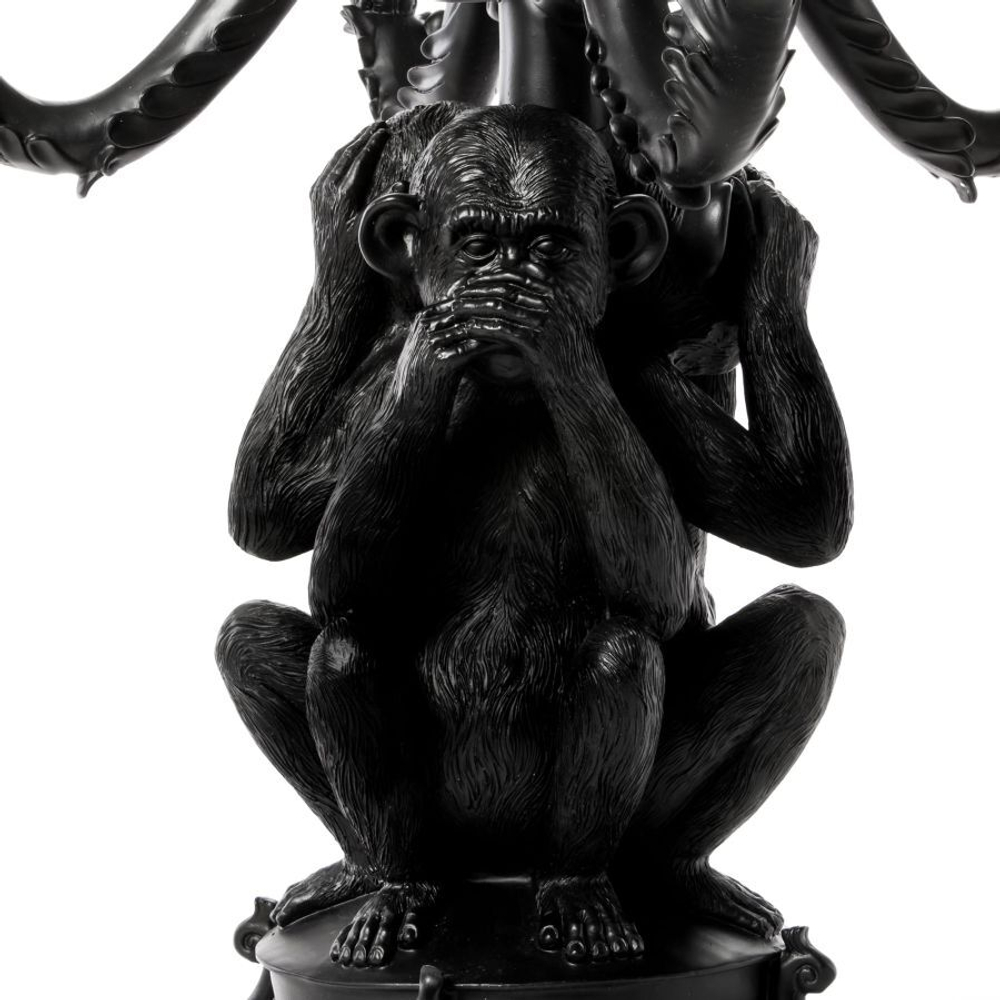 Канделябр Giant Burlesque 3 Monkeys Black 14874 NER