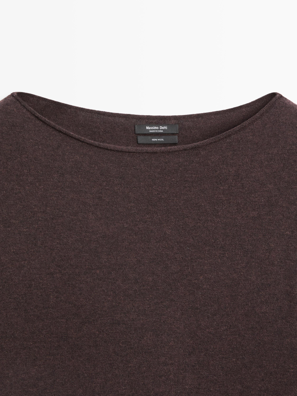 Massimo Dutti Шерстяной свитер, шоколадный