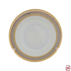Набор салатников 13 см Опал Широкий кант платина золото (6 шт)