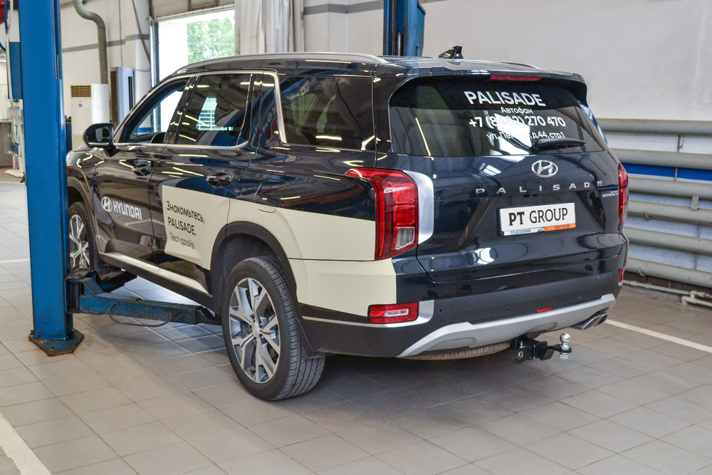 Фаркоп с унив. электрикой Smart, съемный квадрат, Hyundai Palisade 2020- (паспорт и сертификат) ПТ ГРУПП.HPL-20-991122.00