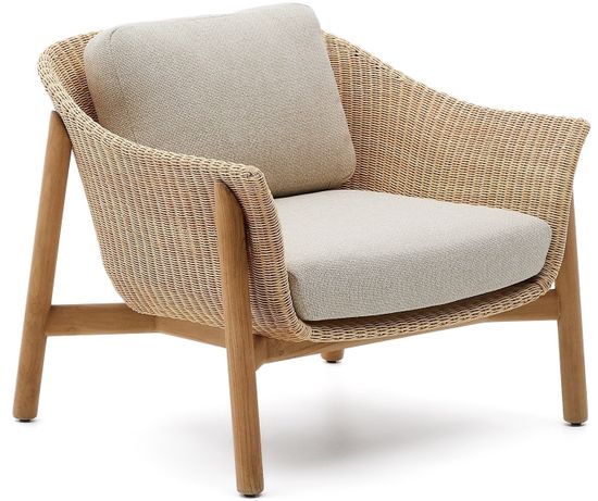 Кресло Galea из тикового дерева и синтетического ротанга La Forma Испания 