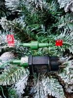 Заснеженная елка с гирляндой встроенной «ile Grande» (Литая+пвх) от 1,8 м до 2,4 м