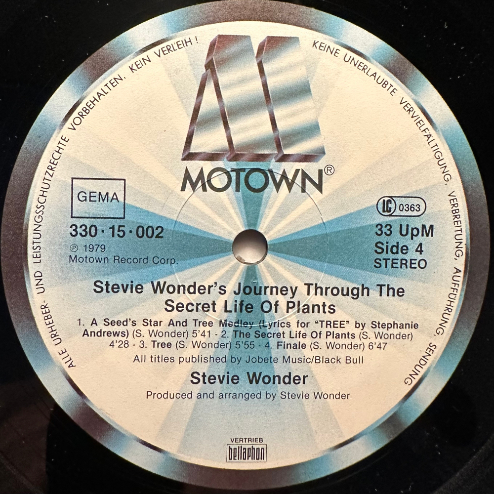 Stevie Wonder ‎– Journey Through The Secret Life Of Plants 2LP (Германия)