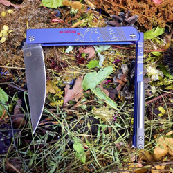 Нож синий STEELCLAW "Беломор" S35VN