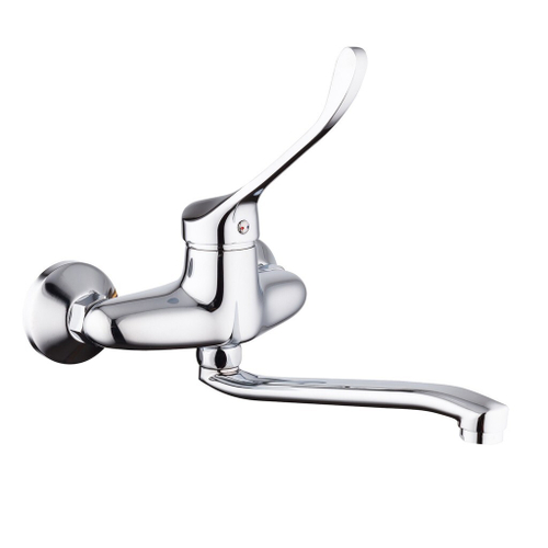 Смеситель настенный 40к F4654 FRAP МЕДИЦИНСКИЙ (S-излив, хром, латунь)