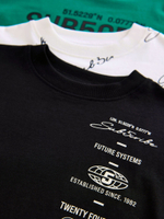 Футболка для мальчика Next E69-781, 3 шт., Зеленый, Белый, Черный