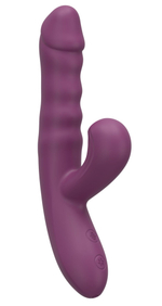 Вибратор Secwell SW3028 с эффектом фрикций и подогревом, 21,8 см